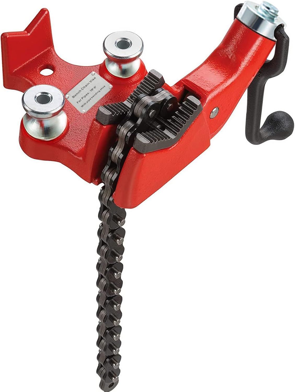 Mophorn Screw Bench Chain Vise for 1/8 to 5-Inch Pipes