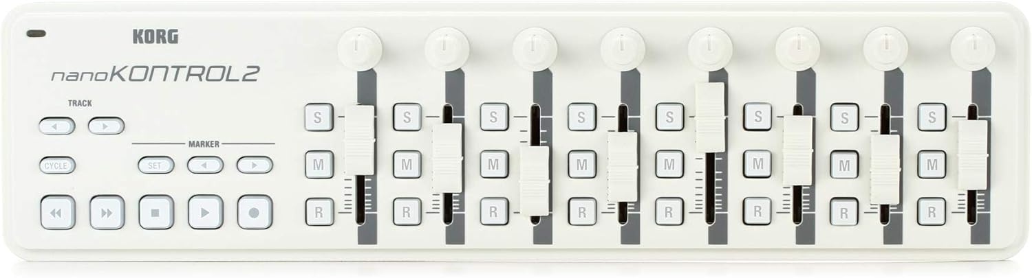 Korg 1-Key Midi Controller NANOKON2WH for Music Production