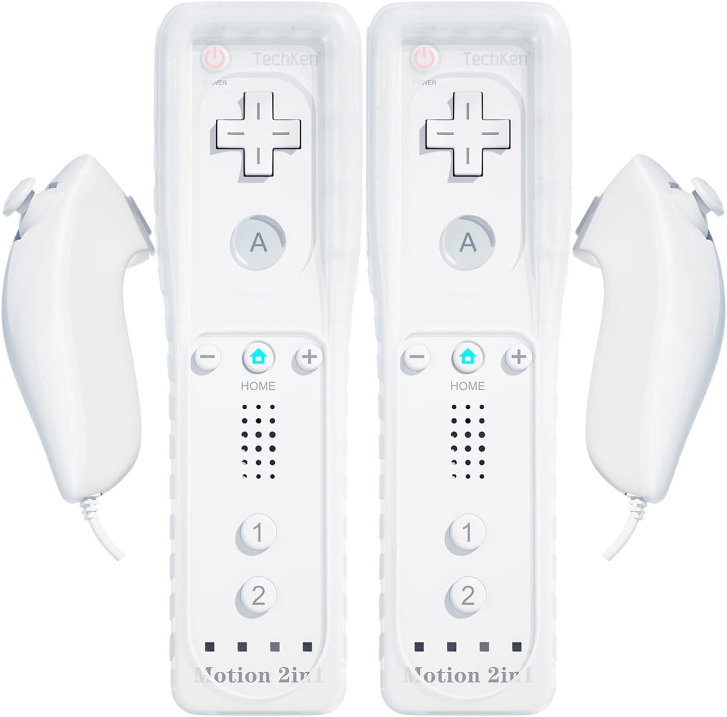 2 Pack Wii Remote with Motion Plus Inside for Nintendo Wii U