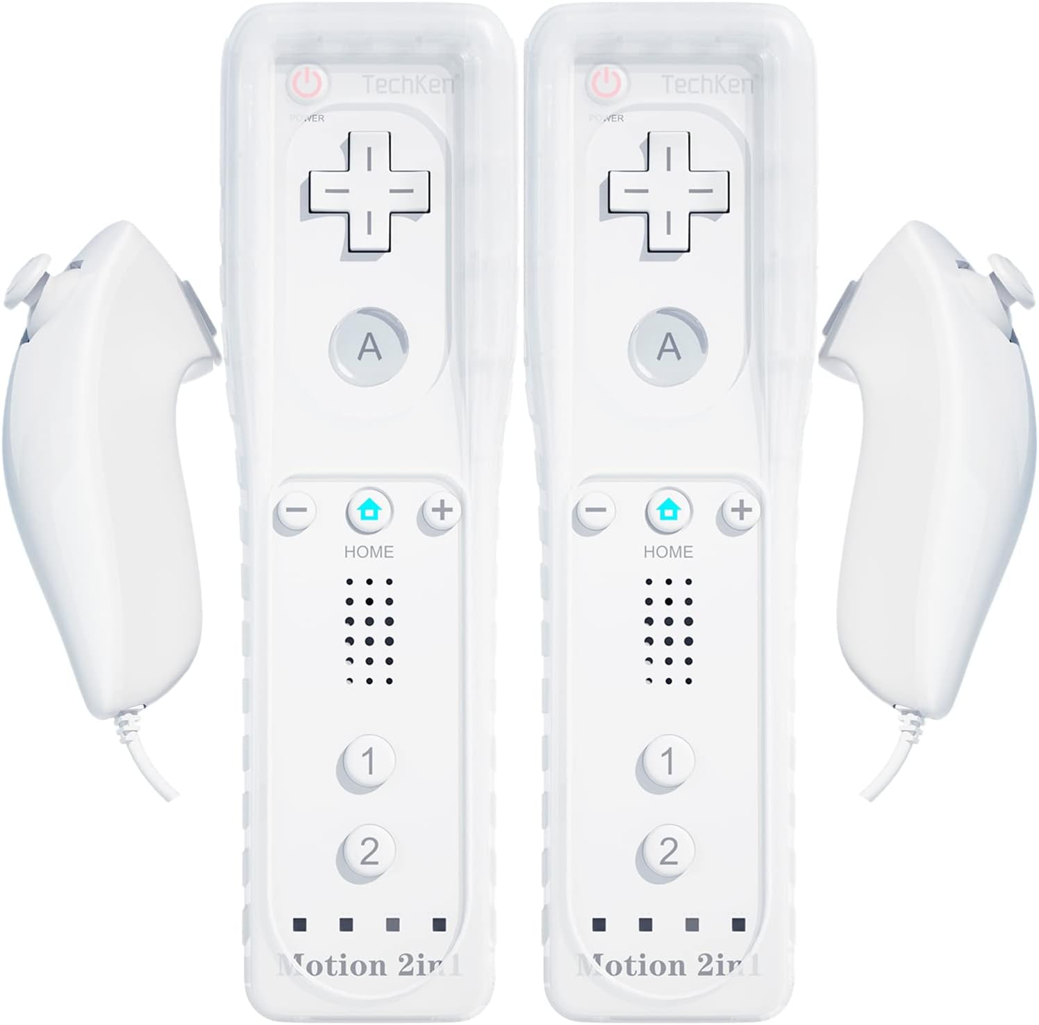 2 Pack Wii Remote with Motion Plus Inside for Nintendo Wii U