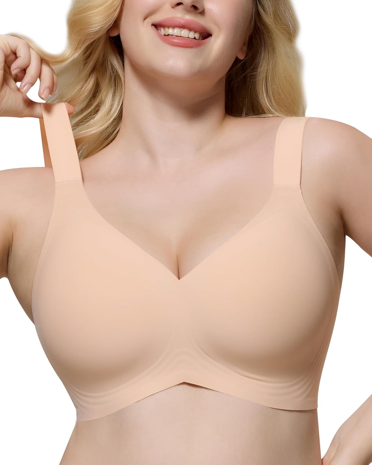 HORISUN Wireless Seamless Bra for Women with Full Coverage Support