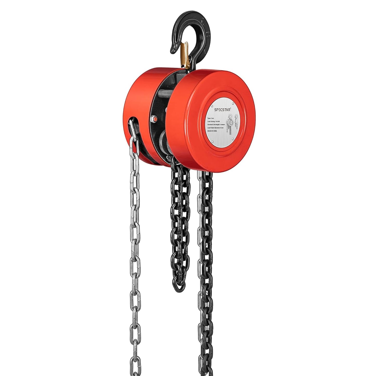 SPECSTAR Hand Chain Hoist 2 Ton Capacity for Heavy Lifting