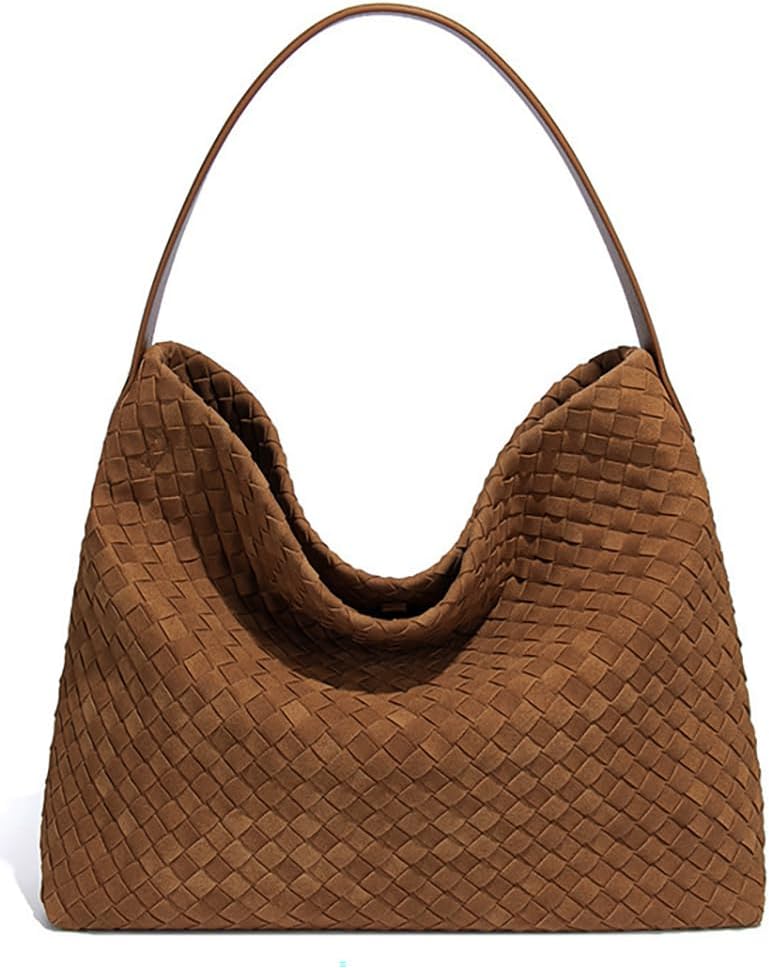 Trendy Slouchy Suede Woven Hobo Bags for Women Fashion