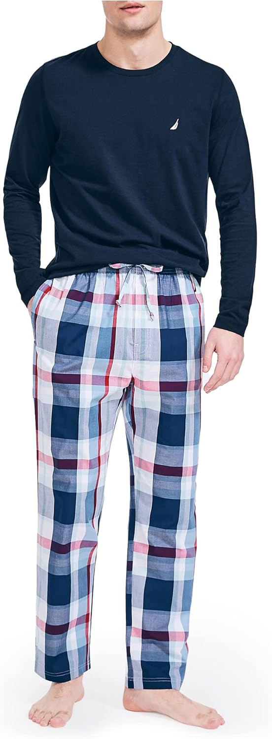 Nautica Soft Woven Cotton Pajama Pants with Elastic Waistband