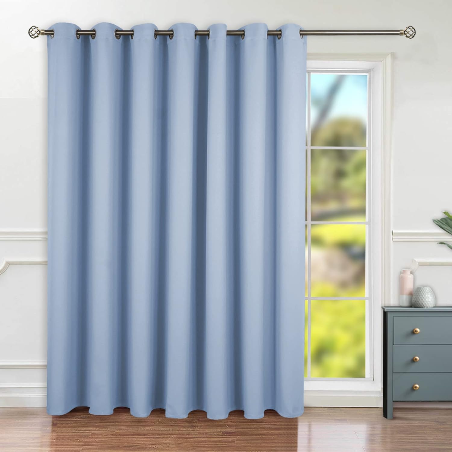 BGment Fashion Sliding Door Curtain for Room Darkening Needs