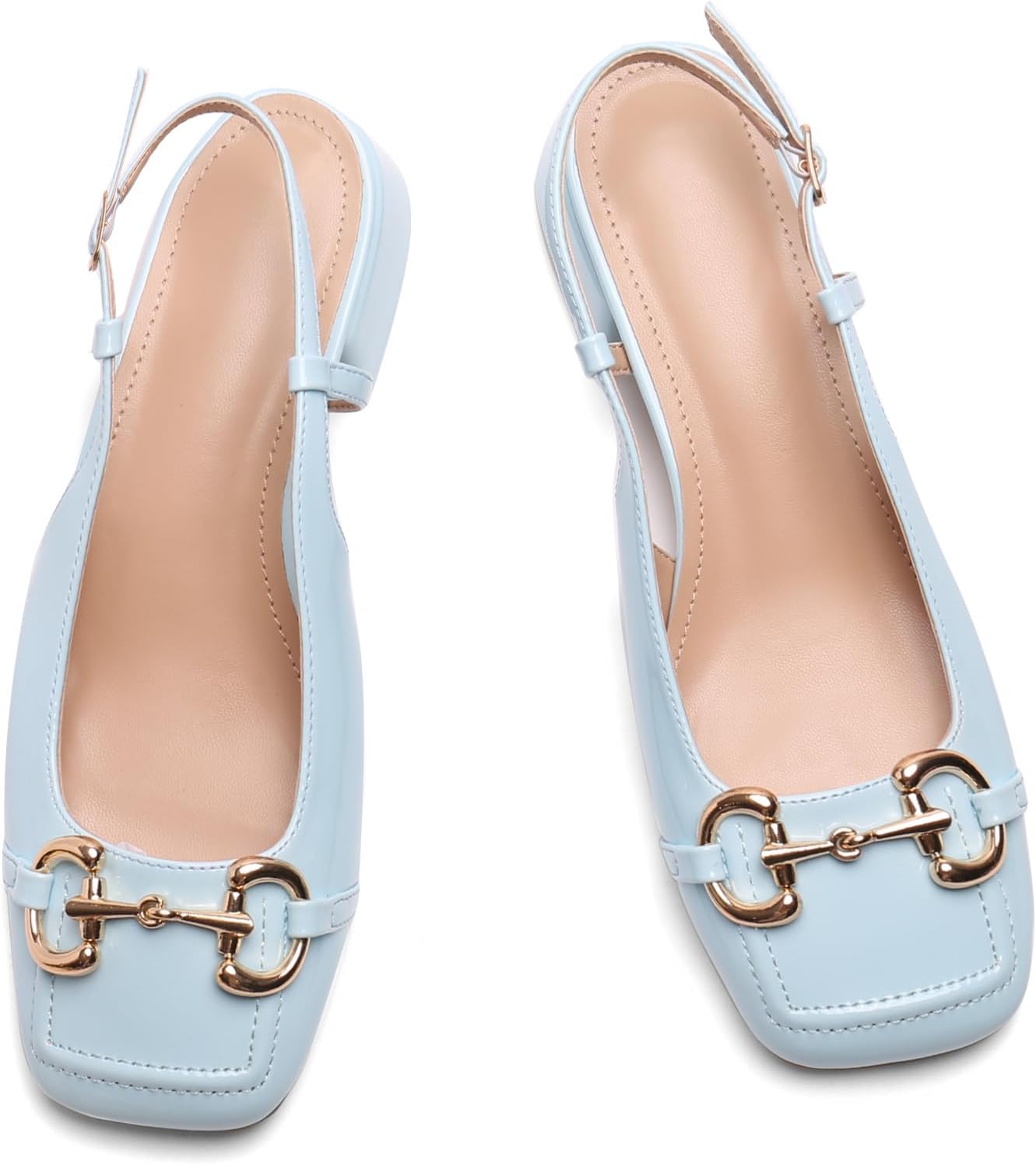Slingback Mary Jane Heels for Women with Low Block Heel Style