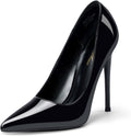 GENSHUO Women's 4.7 in Pointy Toe Stiletto Pumps - 12cm Elegant Heel