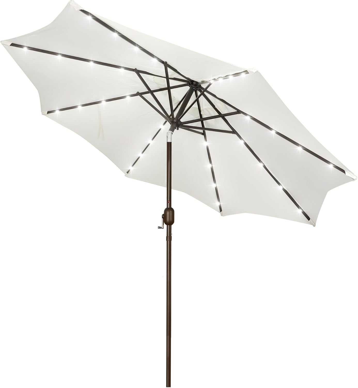 Blissun 9 ft Solar Umbrella with LED Lights for Outdoor Fun