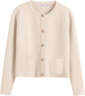 Women Striped Cropped Cardigan Sweater - Stylish Fall Staple