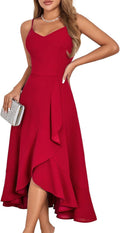 DRESSTELLS Women's Cocktail Party Dress - Flattering High Low Fit This