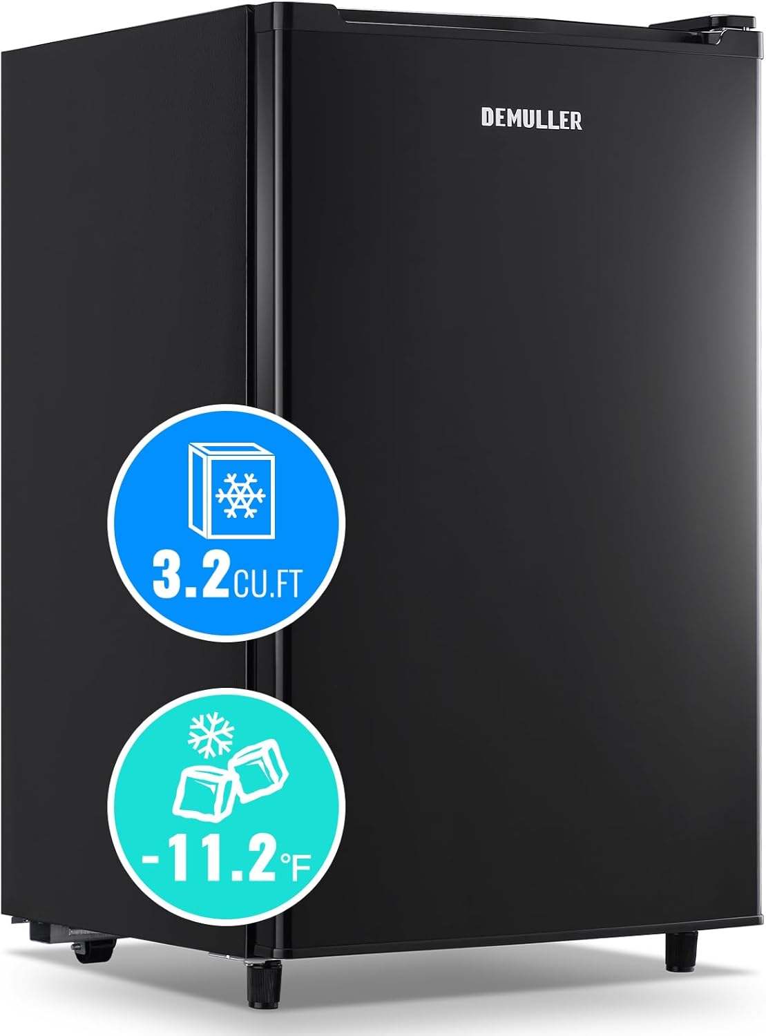 Compact 3.2 Cu.Ft Upright Freezer with Adjustable Thermostat