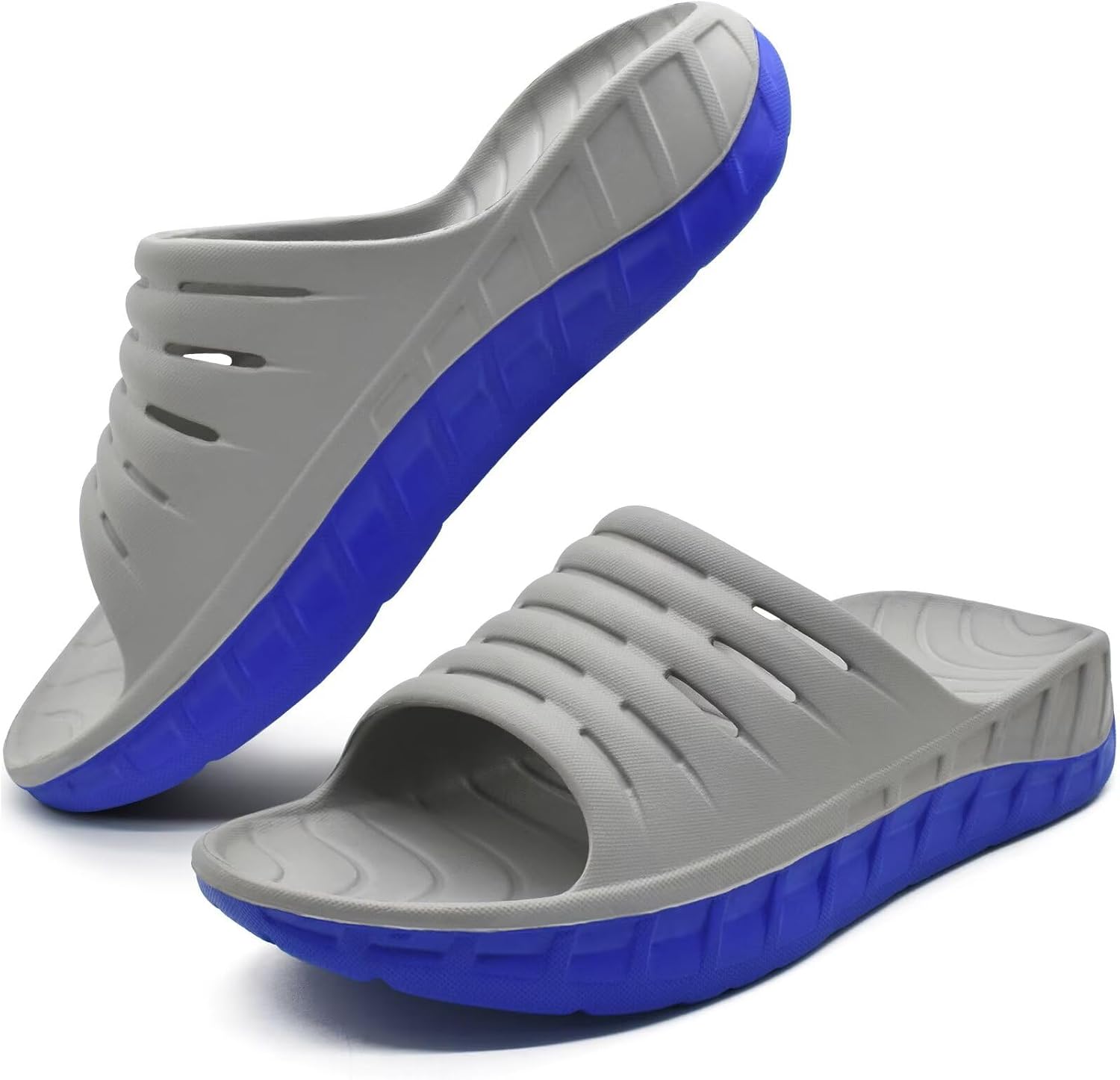 GPOS Mens Sport Recovery Sandals for Plantar Fasciitis Relief