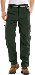 Mens Waterproof Hiking Pants Fleece Lined Softshell - Warm Winter Gear