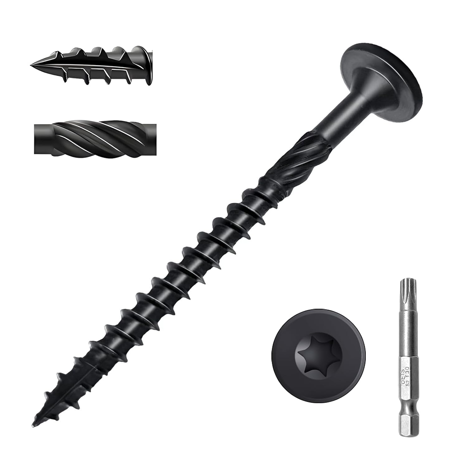 3 Inch Deck Screws 150Pcs for Heavy-Duty Wood Projects