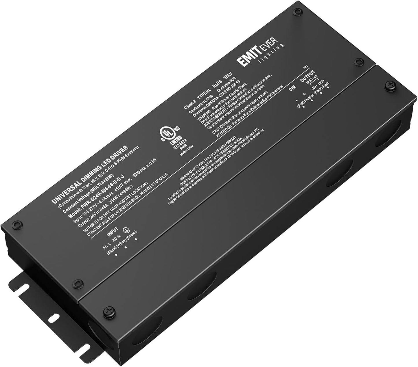 EMITEVER 384W Dimmable LED Driver for Versatile Lighting Needs