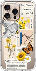 MOSNOVO Case for iPhone 16 Pro Max - Clear Vintage Collage