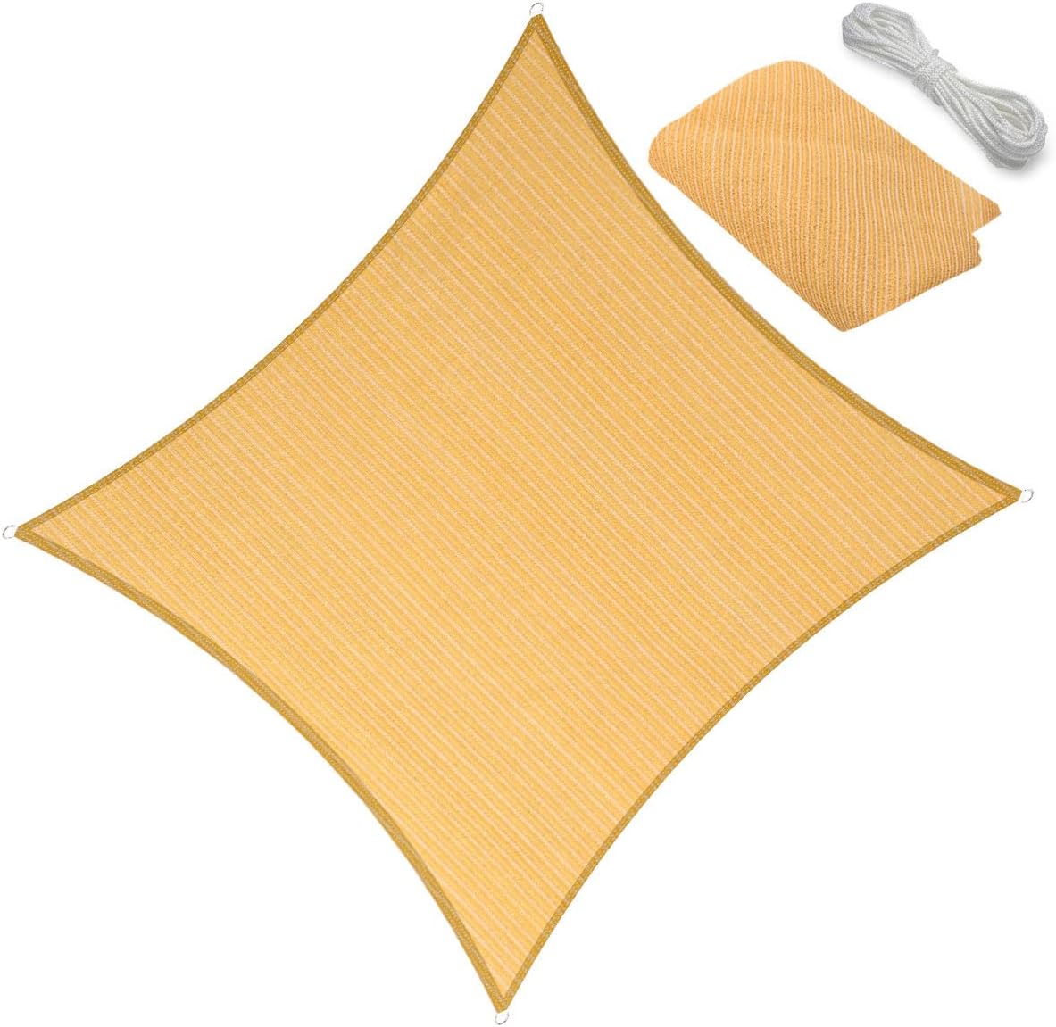 20ft x 20ft Sun Shade Sail Canopy for Outdoor Patio and Garden