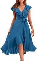 PRETTYGARDEN Women's 2025 Cross Midi Dress - Flattering Boho Midi