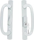 Keyed Sliding Patio Glass Door Handle Set 3-15/16in Centers - White