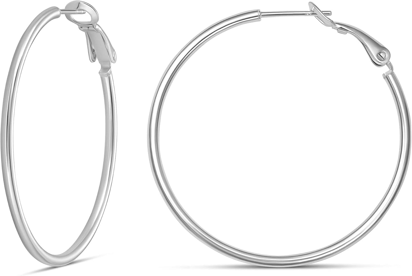 Sterling Silver Lightweight Paddle Back Hoop Earrings Review