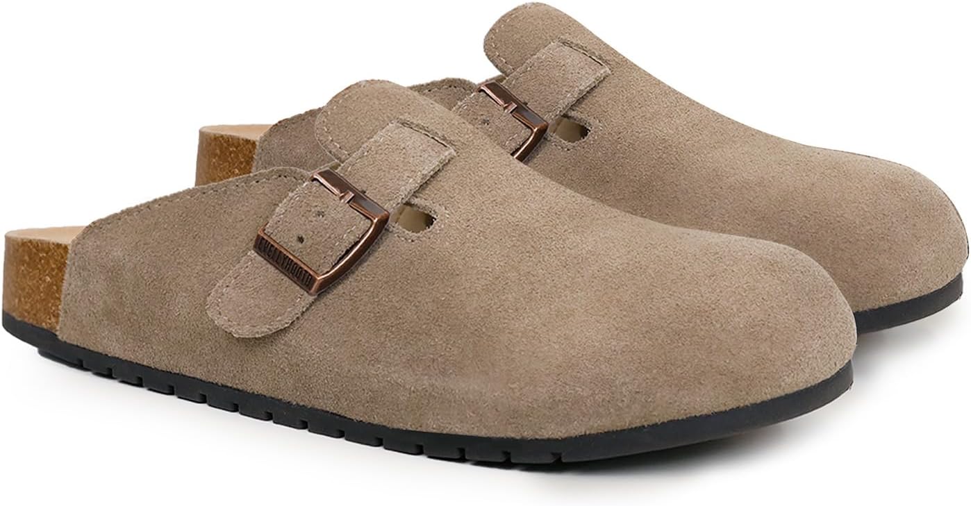 Comfortable Suede Clogs with Arch Support for All-Day Wear