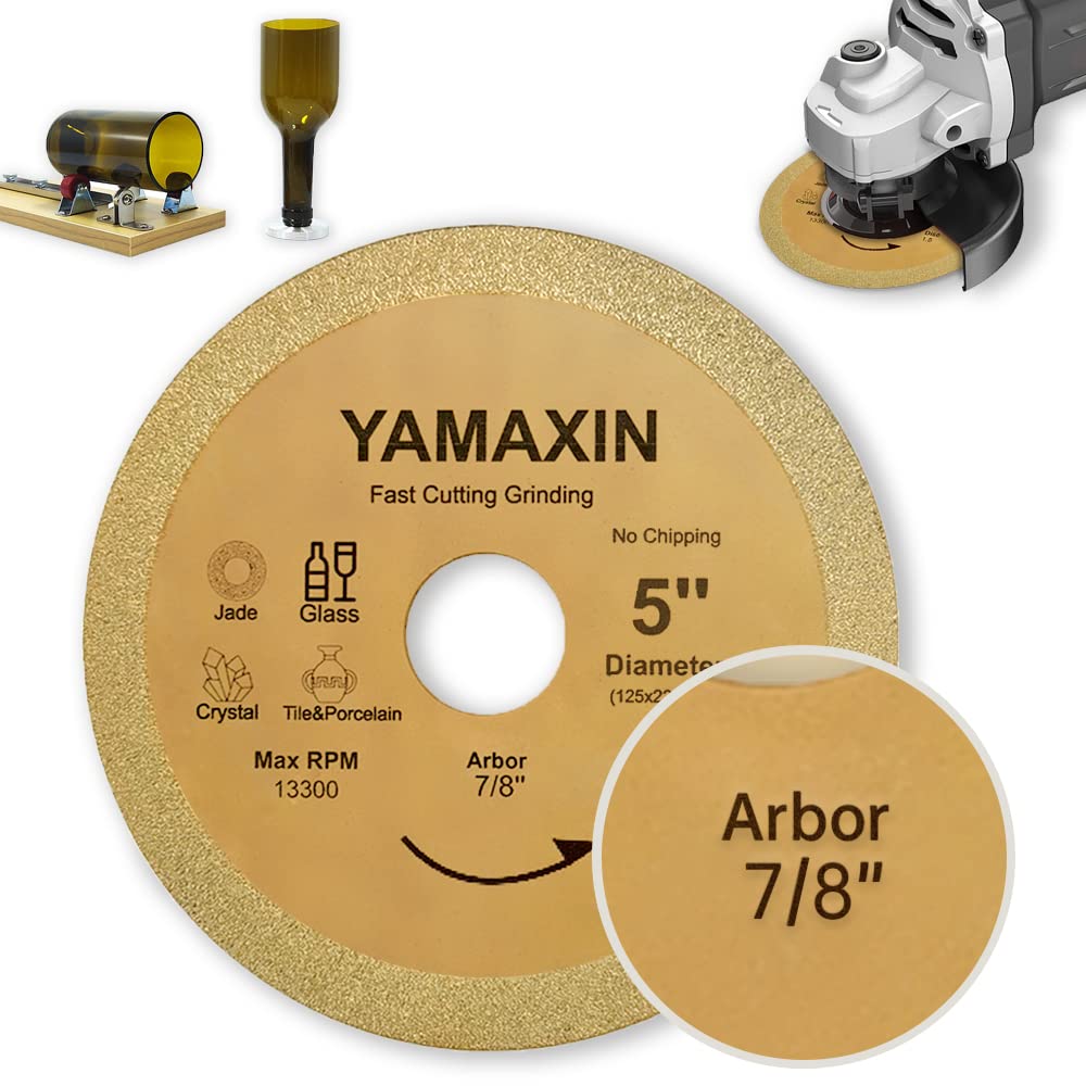 YAMAXIN Ultra-Thin Diamond Glass Cutting Disc - Precision Cutting for Jade, Wine Bottles & More (1Pc)