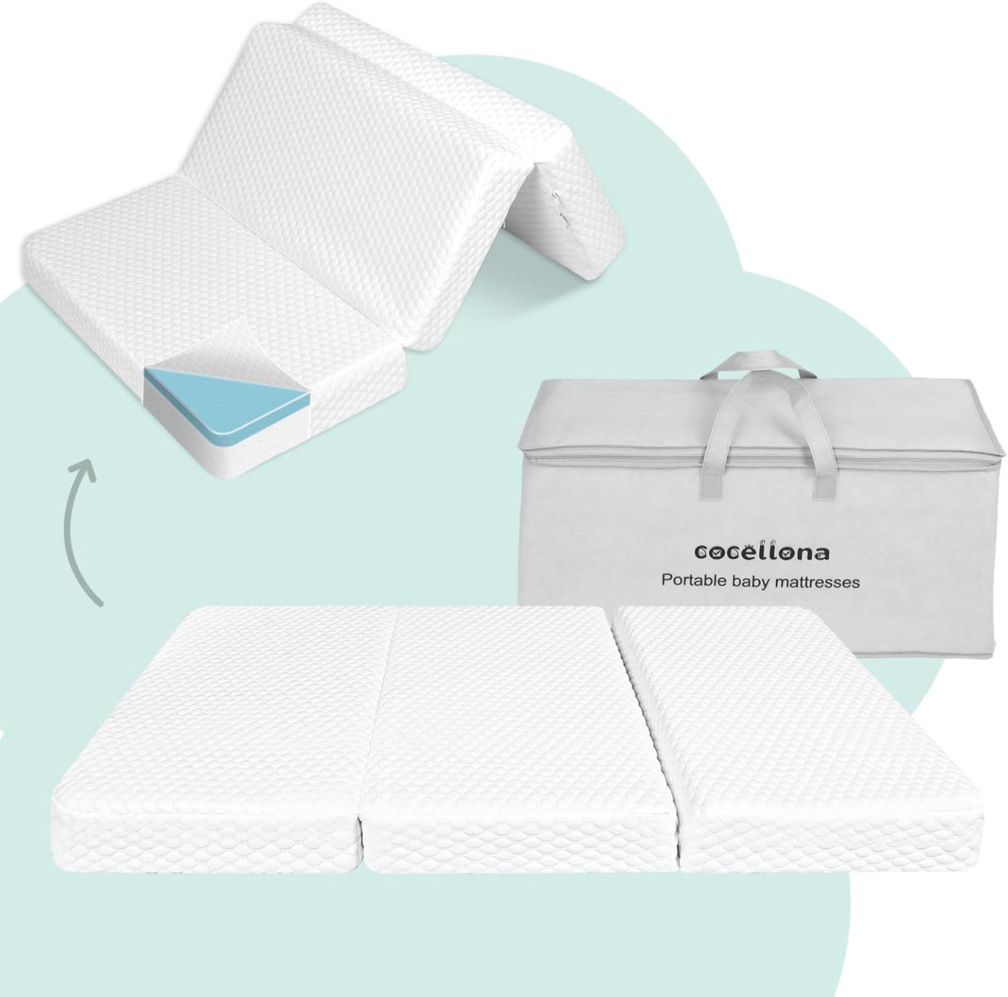Pack and Play Mattress for Baby with Dual-Sided Memory Foam