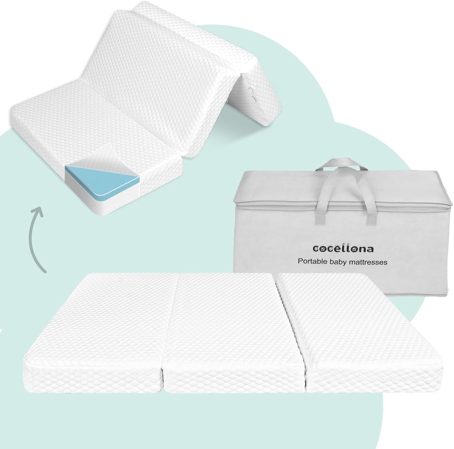 Pack and Play Mattress for Baby with Dual-Sided Memory Foam
