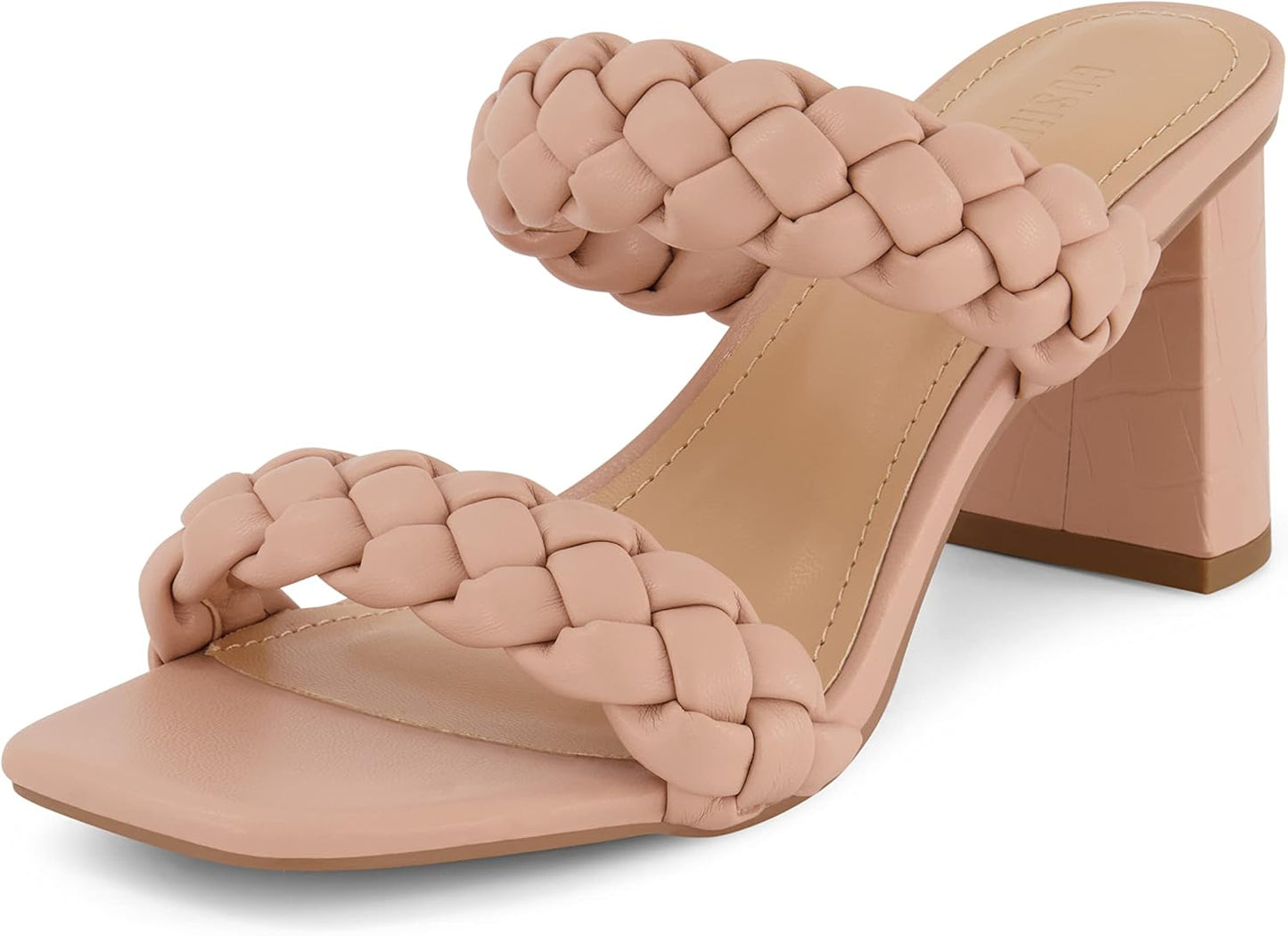 Dunes Iris Braided Heel Sandal with Comfort Foam for Women