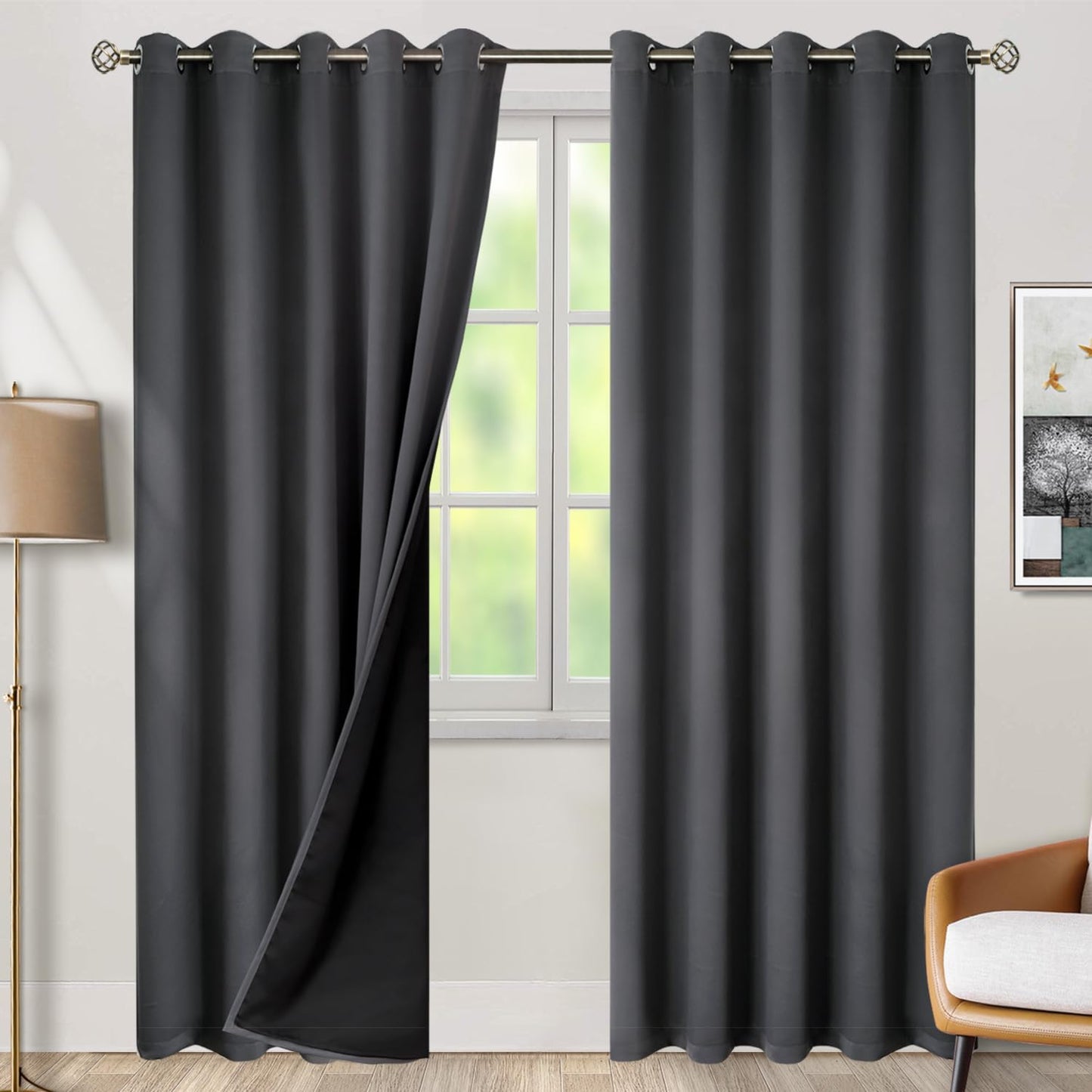 BGment Thermal Insulated Blackout Curtains for Bedroom 60 x 84