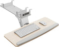EUREKA ERGONOMIC Keyboard Tray Height Adjustable - Space Saving Maple