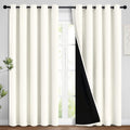 Full Blackout Curtain Panels 62Wx84L Cream - 2 Pack Grommet