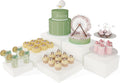 Buffet Risers White Acrylic Cube Display Nesting Riser Set - Elegant
