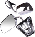 ECCPP Pair Set Manual Folding Chrome Side Mirrors - Classic Fit