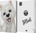 Apple iPad Pro 11 M4 Leather Wallet Case - Terrier Faces