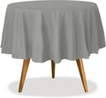 Silver Disposable Plastic Tablecloth for Round Tables - 36 Pack