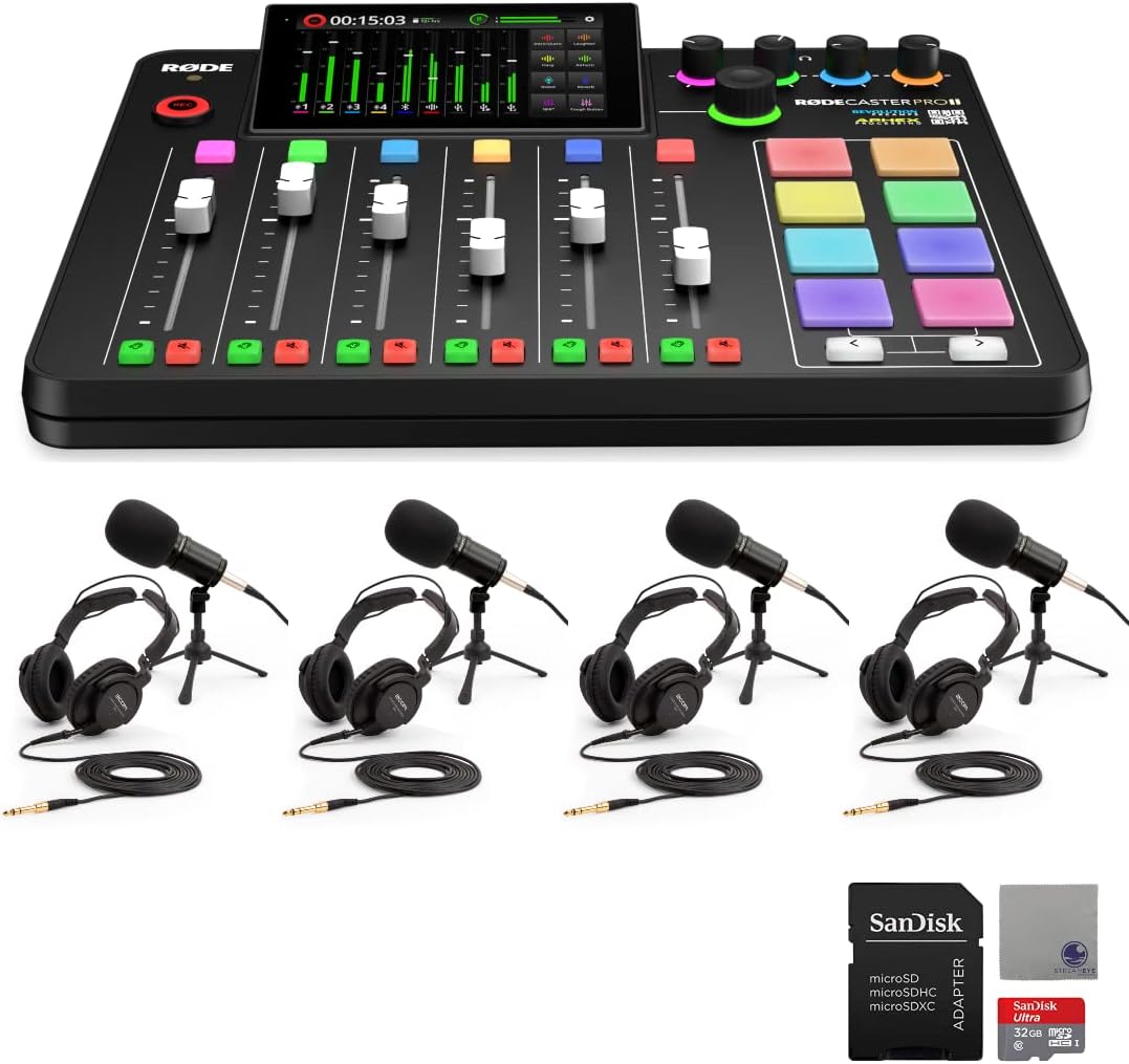 Rode RODECaster Pro II Studio Bundle for Podcasters