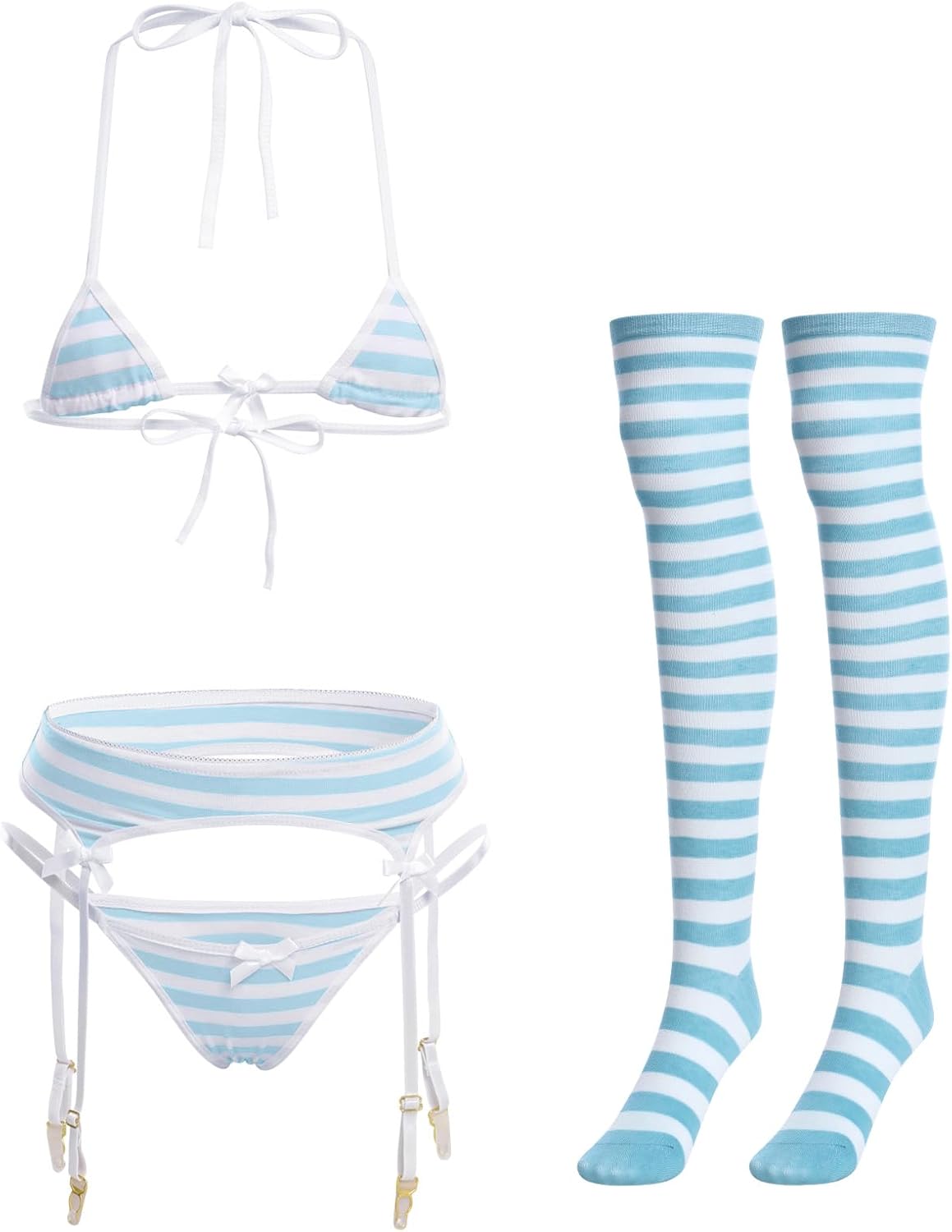 Cute Kawaii Anime Lingerie Set - 4Pcs Underwear by ABAFIP