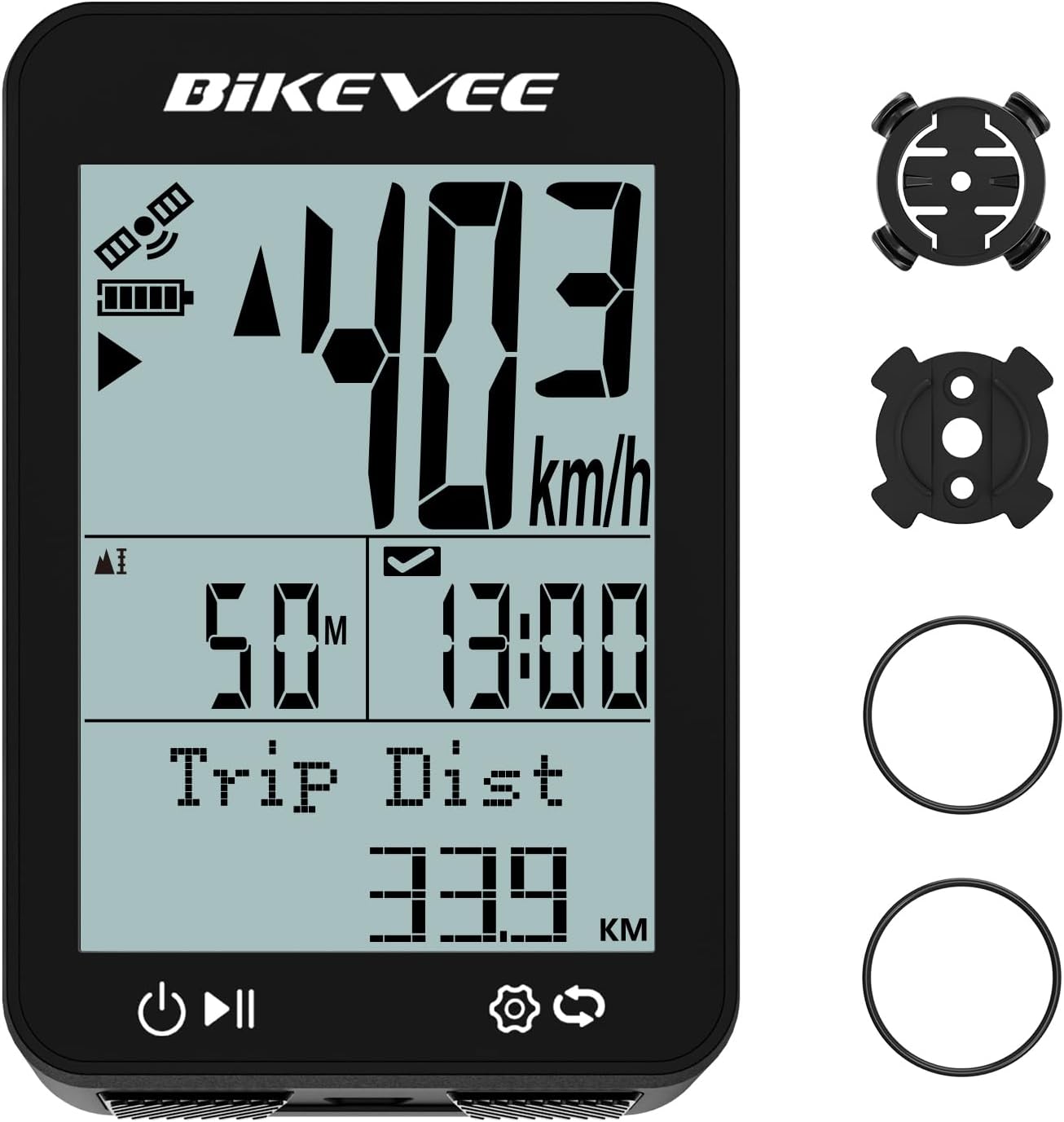 GPS Bike Computer Wireless with Auto Start/Stop & Backlight