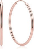 Hypoallergenic 925 Sterling Silver Hoop Earrings for Women