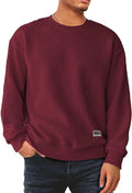 Dokotoo Men's Geometric Texture Crewneck Sweatshirt