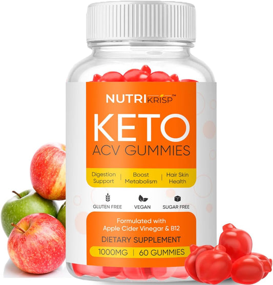 Sugar-Free Keto ACV Gummies 1000mg by NutriKrisp