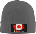 Beanie Knit Hat for Men Women - Retro Canada Flag Acrylic Beanie