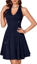 HomRain Glitter Sparkle V Neck Cocktail Dress for Women