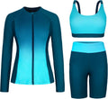 Arolina Womens Rash Guard Long Sleeve Swim Shirt Set - UPF 50 bikini