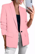 Happy Sailed Womens Long Sleeve Blazer Business Casual Open Front
