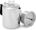 Percolator Coffee Pot I Glacier Stainless Steel - Stove Safe