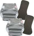 Adult Cloth Diapers 2 Pack with Inserts - Washable Incontinence Covers