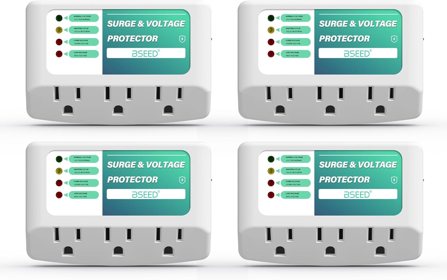 BSEED 3 Outlet Surge Protector for Home Appliances and TV