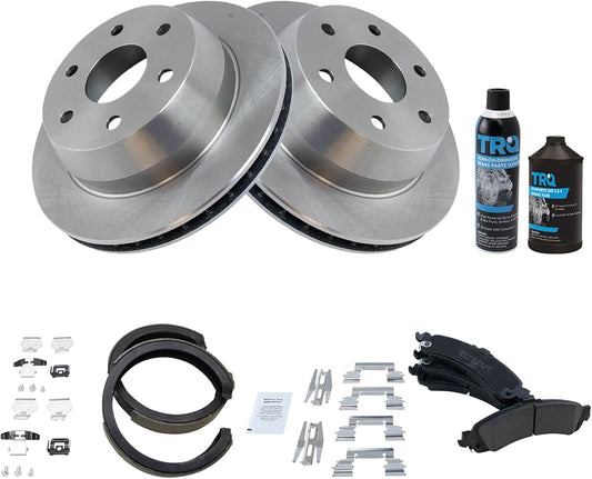 TRQ Rear Brake Pad & Rotor Kit for 02-06 Avalanche 1500